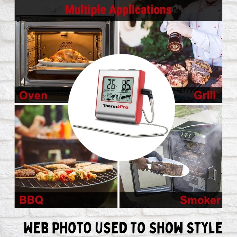 ThermoPro Digital Kitchen Meat Thermometer Timer Cooking Food Probe